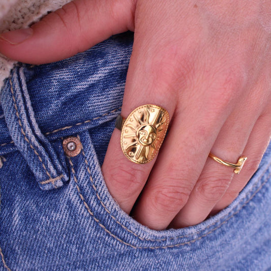 Anillo Sol Inca Gold