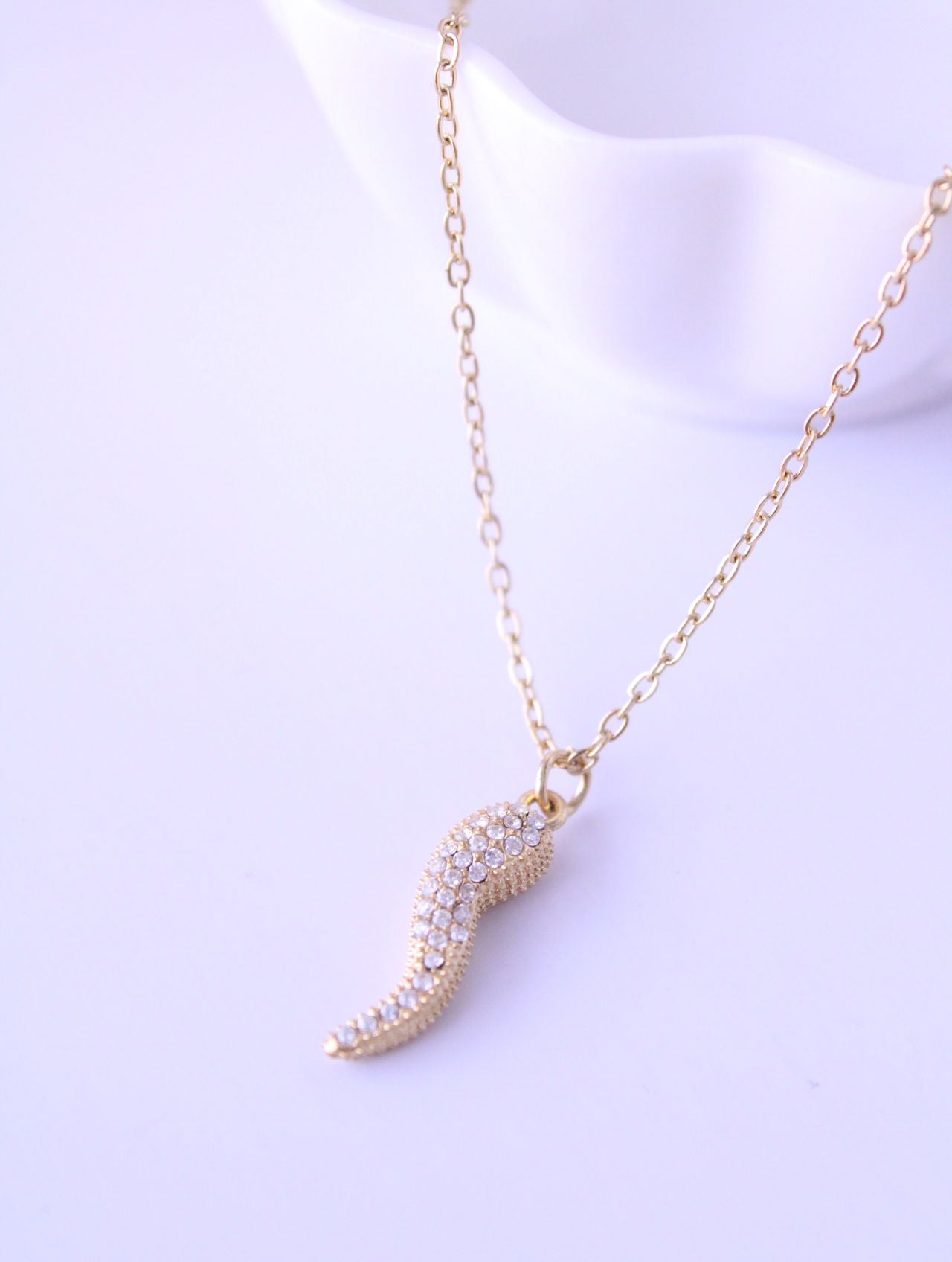 Collar Cornicello Brillante Gold