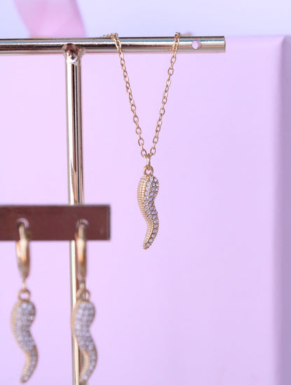 Collar Cornicello Brillante Gold