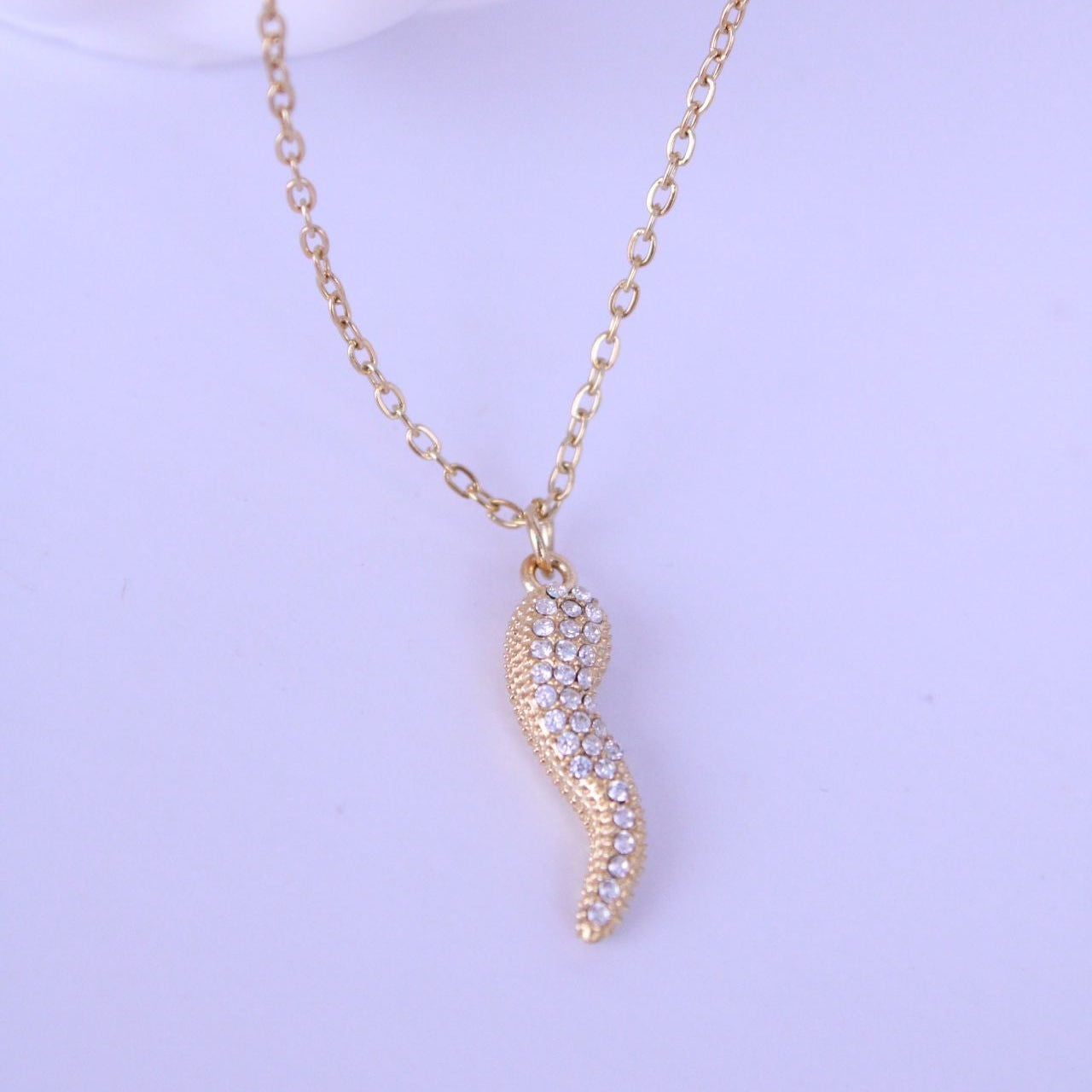 Collar Cornicello Brillante Gold
