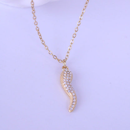 Collar Cornicello Brillante Gold