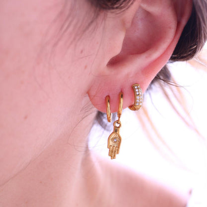 Pendientes Mano de Hamsa (Mano de Fátima)