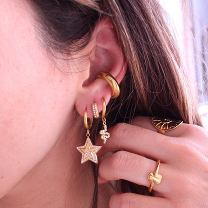 Pendientes Aro Serpiente Brillante