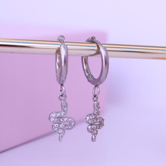 Pendientes Aro Serpiente Brillante